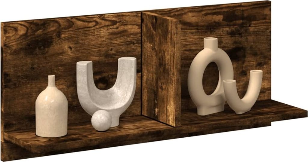"2026 Promotion" Wandschrank/Hängeschrank, Wandregal, 70x16,5x30 cm Räuchereiche Holzwerkstoff - Hängeregal CC31455