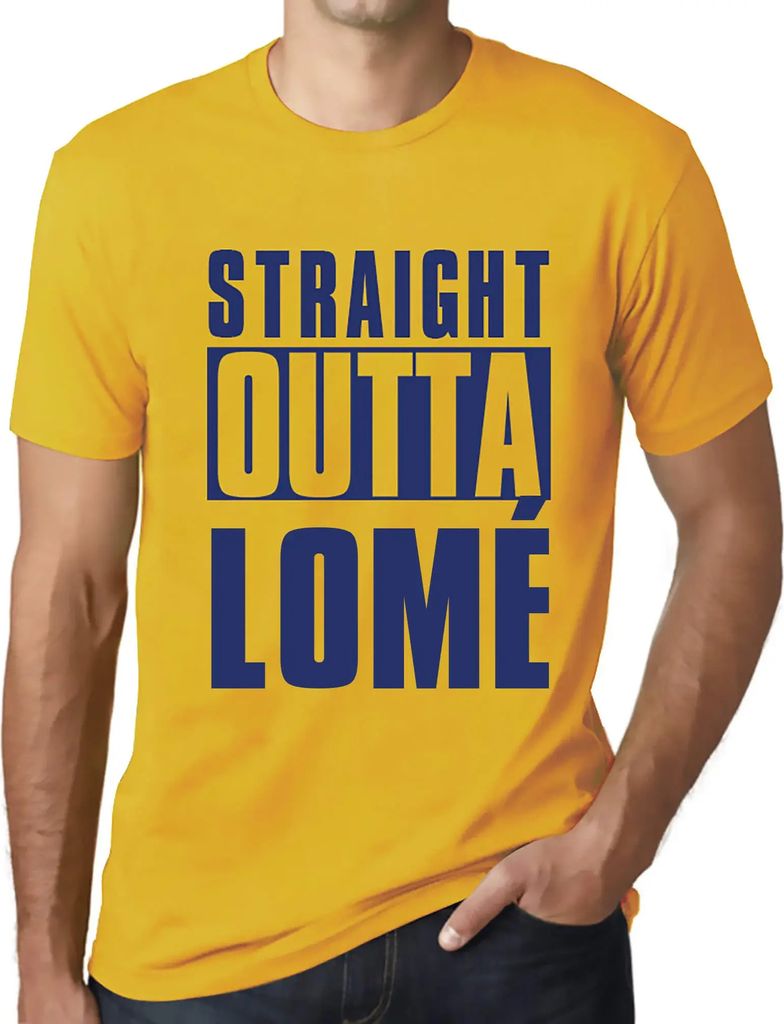 Herren Grafik T-Shirt Direkt aus Lomé – Straight Outta Lomé – Öko-Verantwortlich Vintage Jahrgang Kurzarm Lustige Druck Geburtstag Geschenk ...