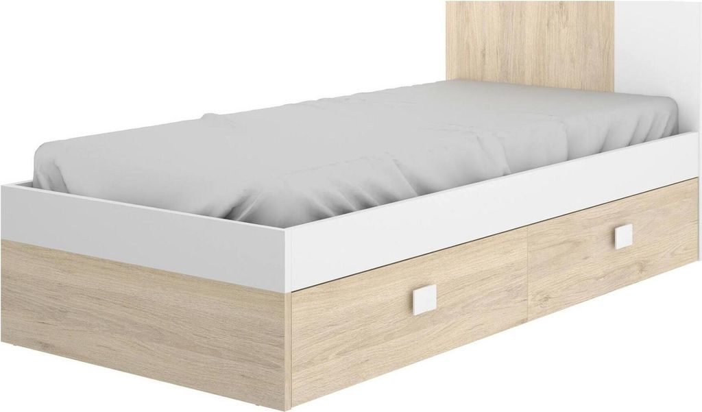 Dmora Letto per Bambini Allegruze 97x196 cm Bianco, Immagine del prodotto 