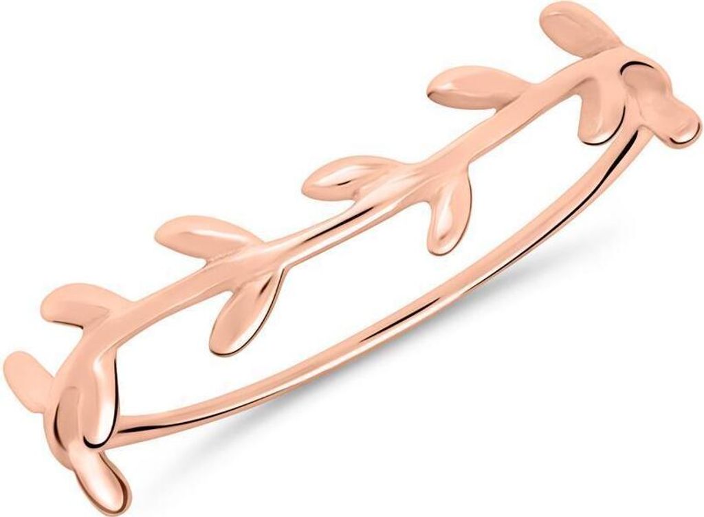 lanii Ring Blätterranke aus 925er Silber, rosévergoldet