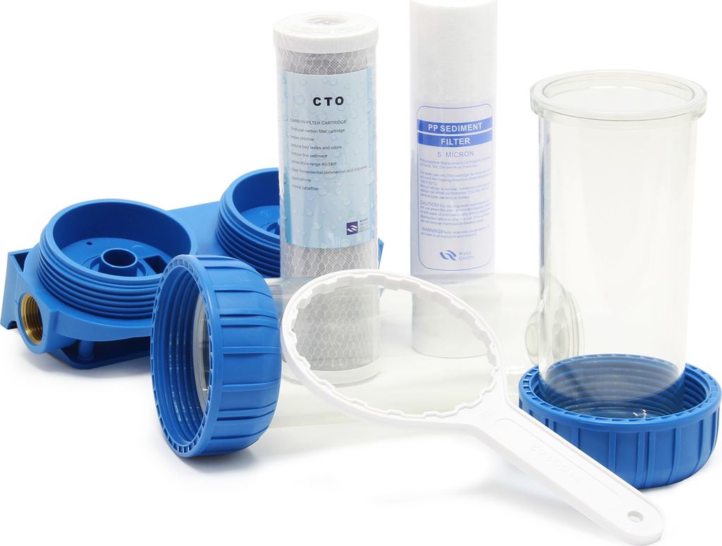Filtro Acqua A 2 Stadi Naturewater NW-BR10B3 – Con Cartucce Sedimenti 5 µm E Carbone Attivo