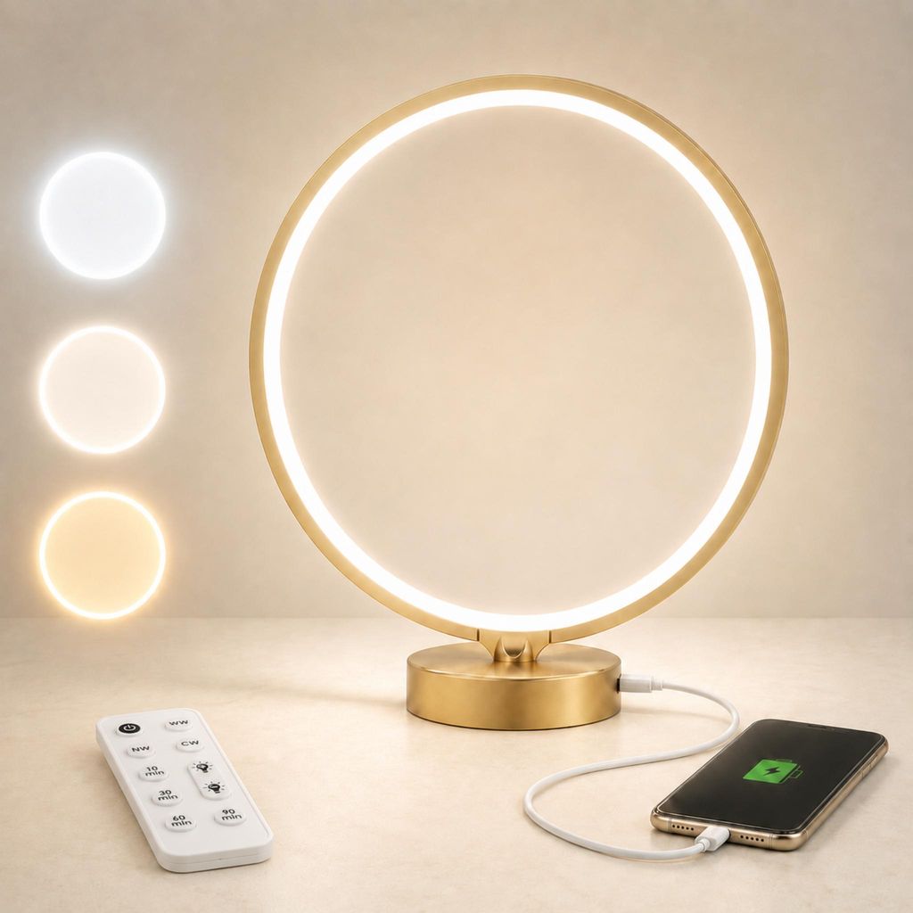 LED Tageslichtlampe 10.000 Lux, UV-frei, Touch & Produktbild 