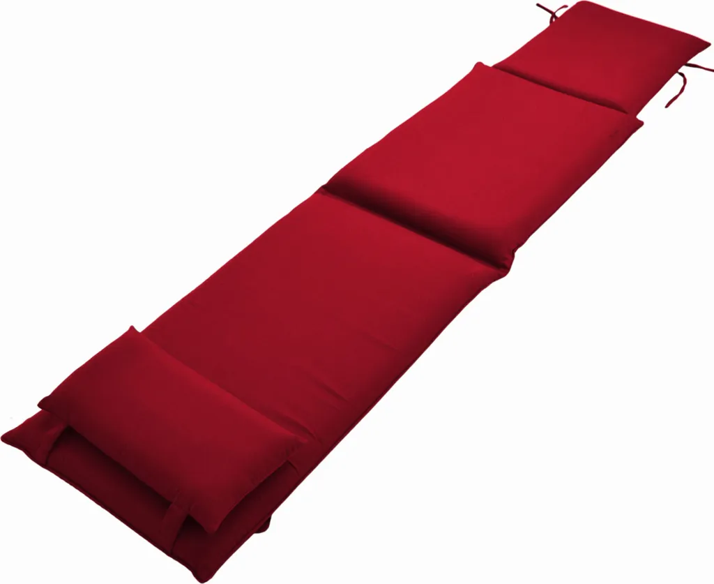 Teako Design Coussin de chaise longue 190x47cm en polyester rouge