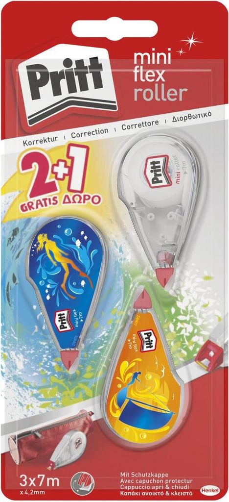 Pritt 1492766 Korrektur-Band 7 m Mehrfarbig 3 Stück(e)