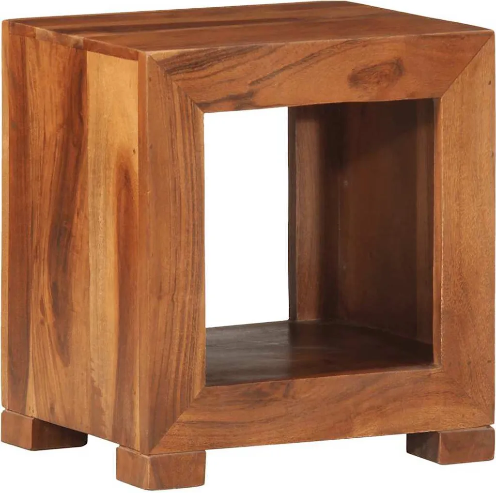 Tavolino 37x29x40 cm Legno Massello Acacia | Design 2024 Arredo Casa