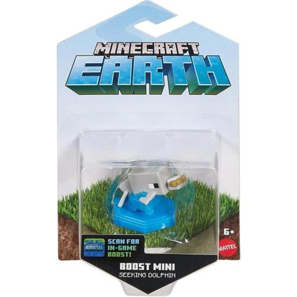 Mattel Minecraft Earth GKT35 Mojang Actionfigur Suchender Delfin