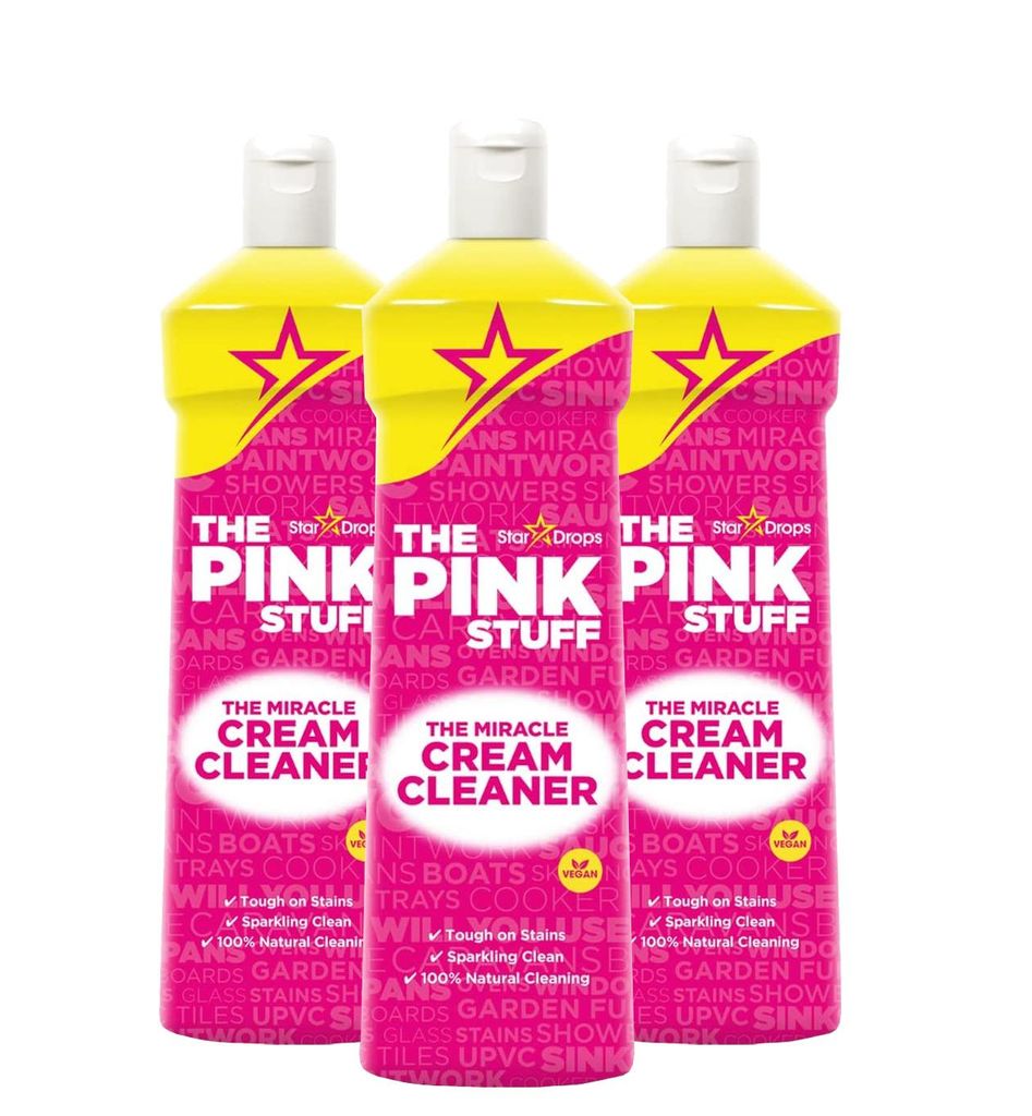 3 x Stardrops The Pink Stuff Miracle Cream Cleaner Reinigungsmilch je 500ml