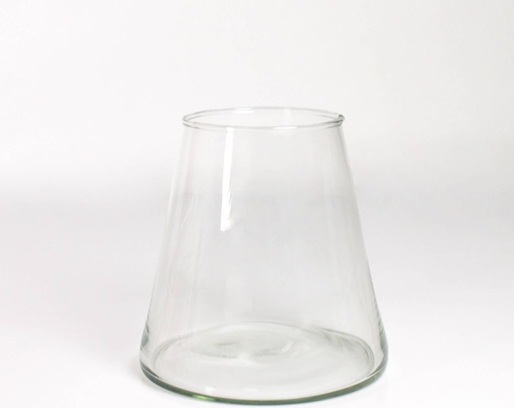 INNA-Glas Tischvase - Blumenvase MAX aus Glas, klar, 16cm, Ø 10cm - Glasvase