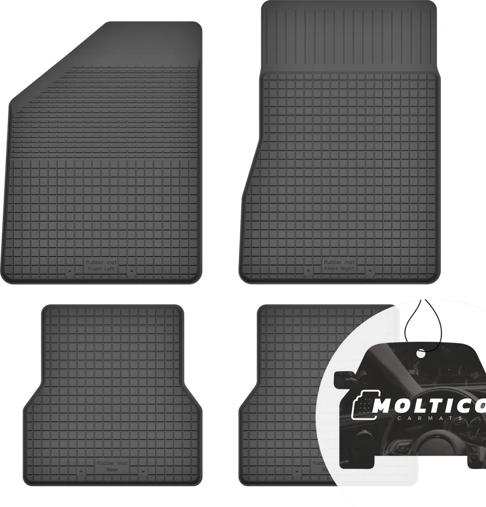 Tappetini Gomma Auto Toyota Rav4 II 2000-2005 - Set 4pz Bordo Alto