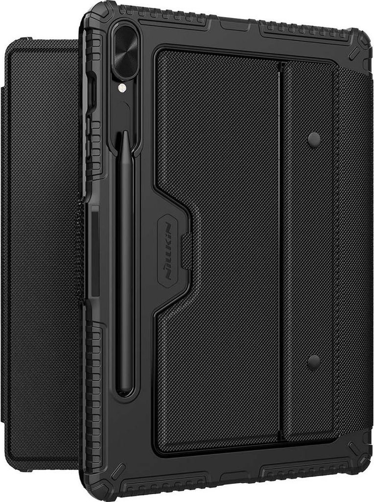 Nillkin, Galaxy Tab S9+ Bumper-Tastatur-Etui beleuchtet, stoßfest, Schwarz
