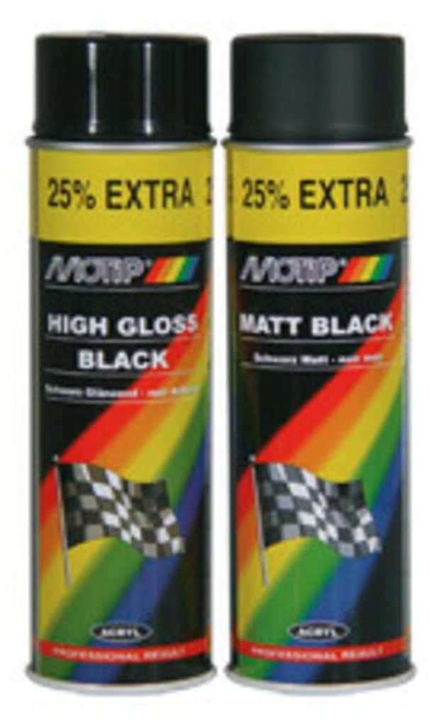 MOTIP MATT BLACK Universeller Acryl-Sprühlack 500 ml Produktbild 