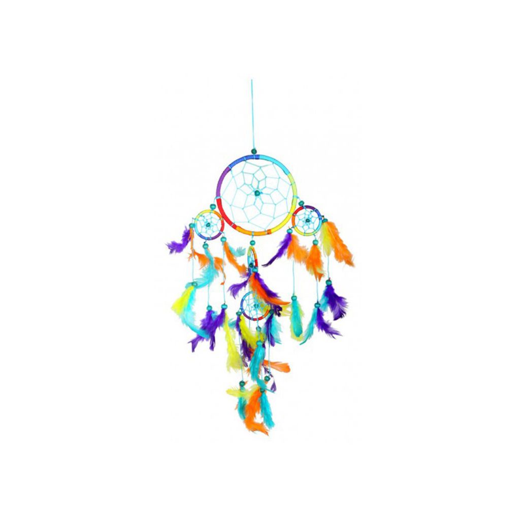 Dreamcatcher Regenbogen, bunter Traumfänger in verschiedenen Größen, Grösse:ca. 30 cm