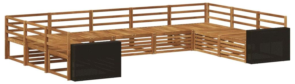 vidaXL Outdoor-Sofagarnitur 9 pcs Natur Massivholz Akazie