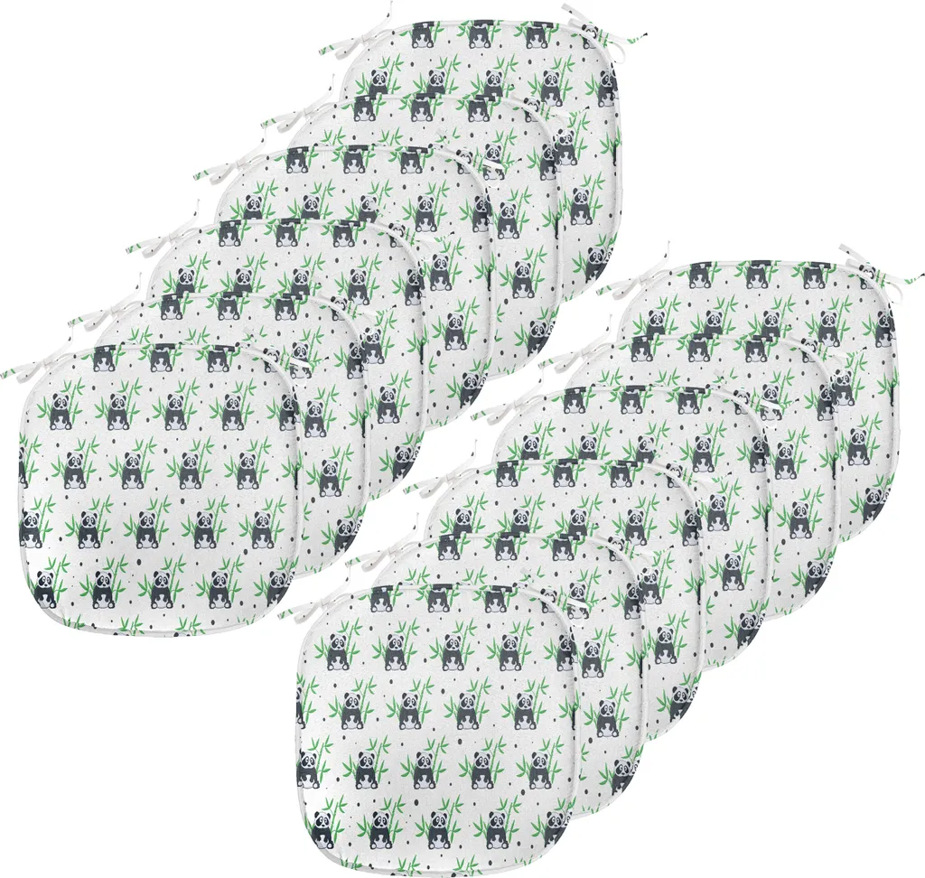ABAKUHAUS Set 12 Cuscini Sedie 40x40 Impermeabili Bambù Selvatico