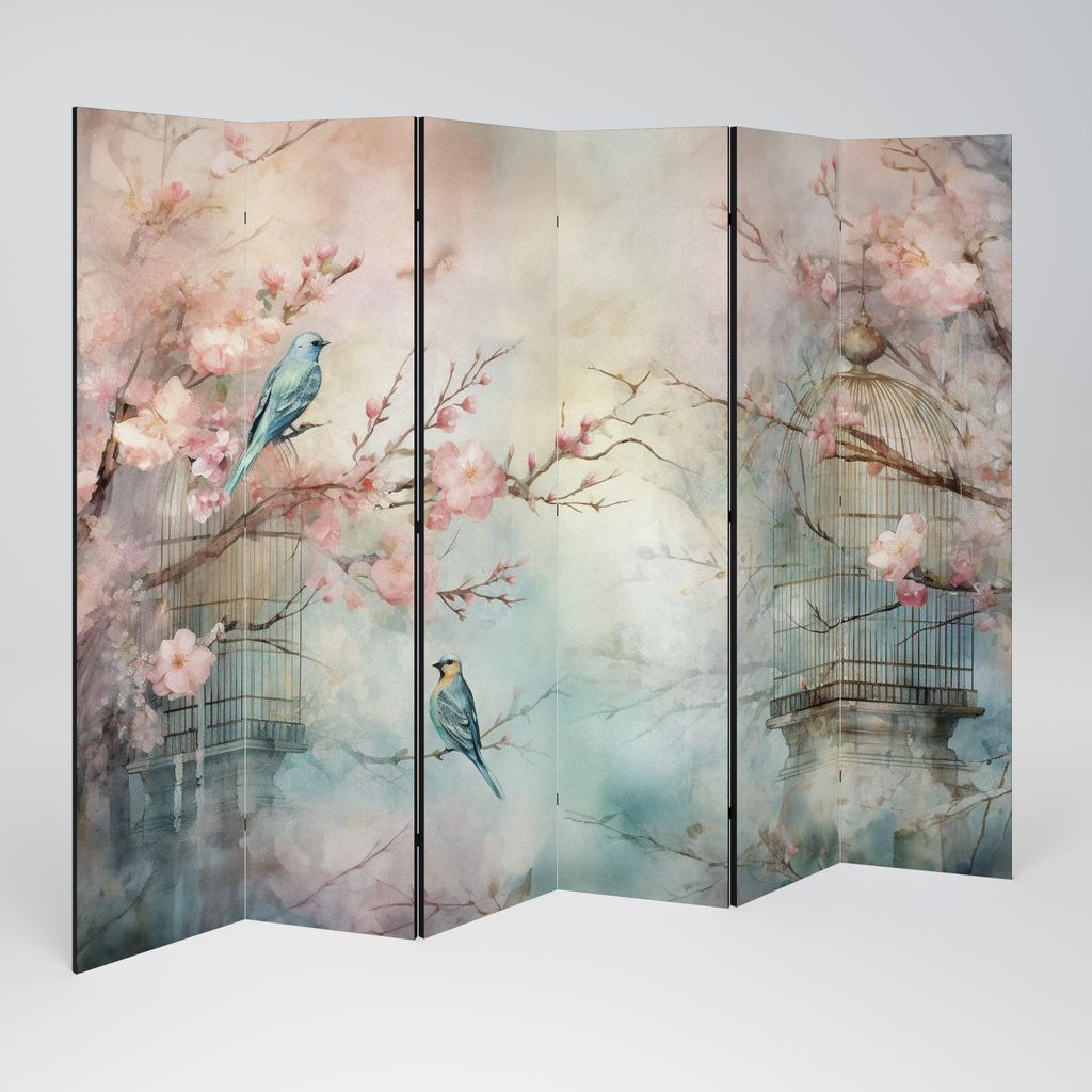 SpaceRebels Paravent Raumteiler - 6-teilig Raumtrenner, Druck 1-Seite - Raumtrenner - Trennwand Wohnung - Room Divider - Spanische Wand Deko Modern...