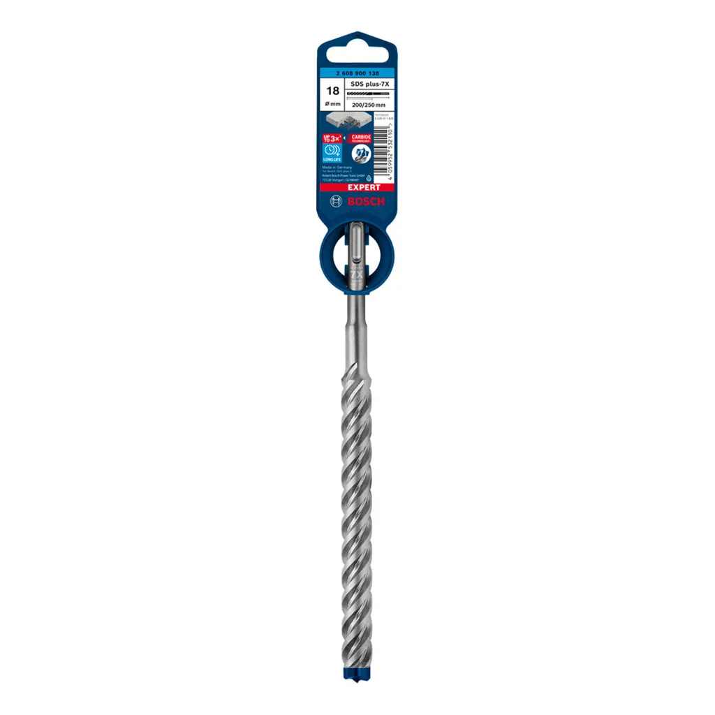 Bosch 2608900138 Bosch EXPERT Hammerbohrer SDS plus-7X 18x200x265mm