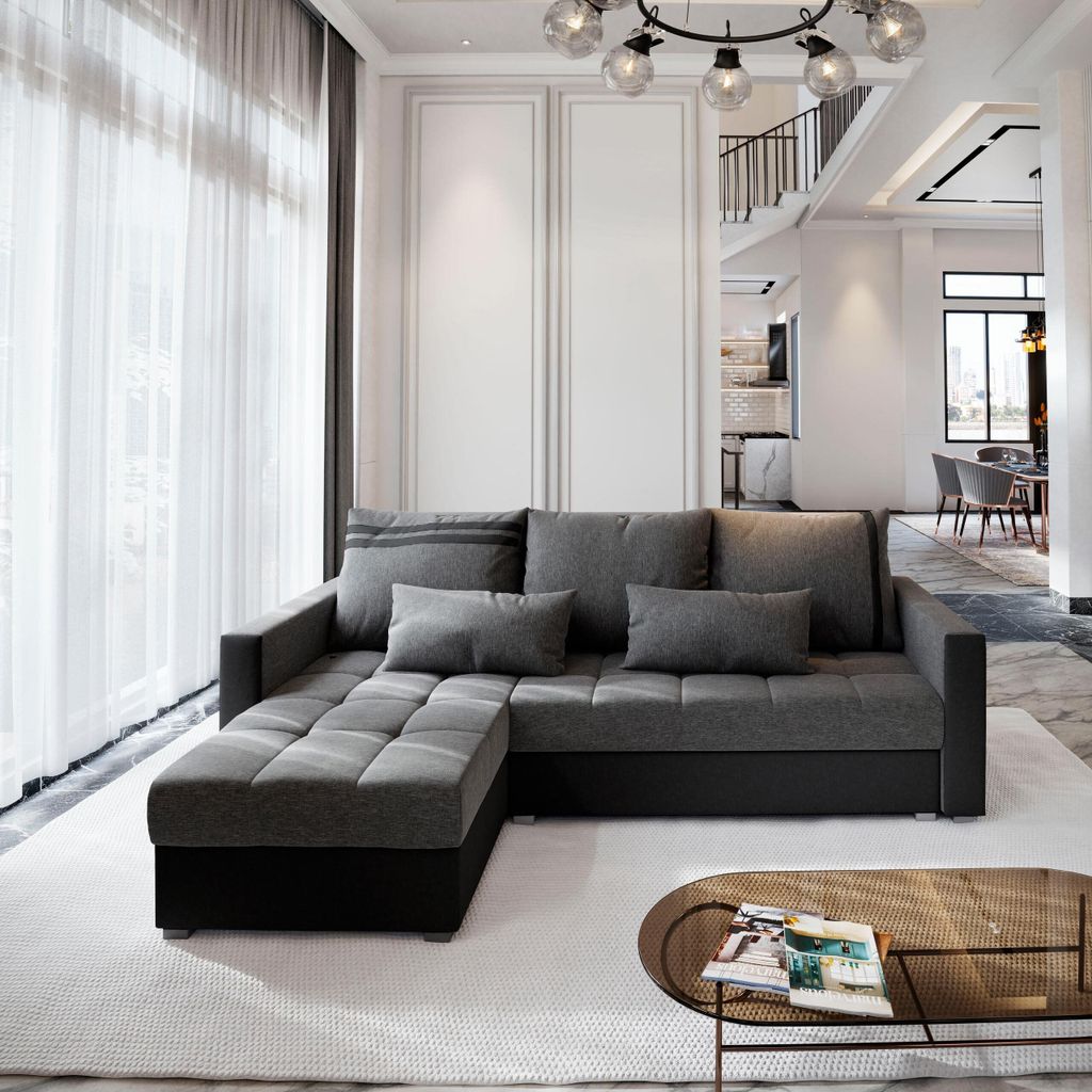 Masseno Ecksofa KOS PIK mit Schlaffunktion L-Form, Sofa mit Produktbild 