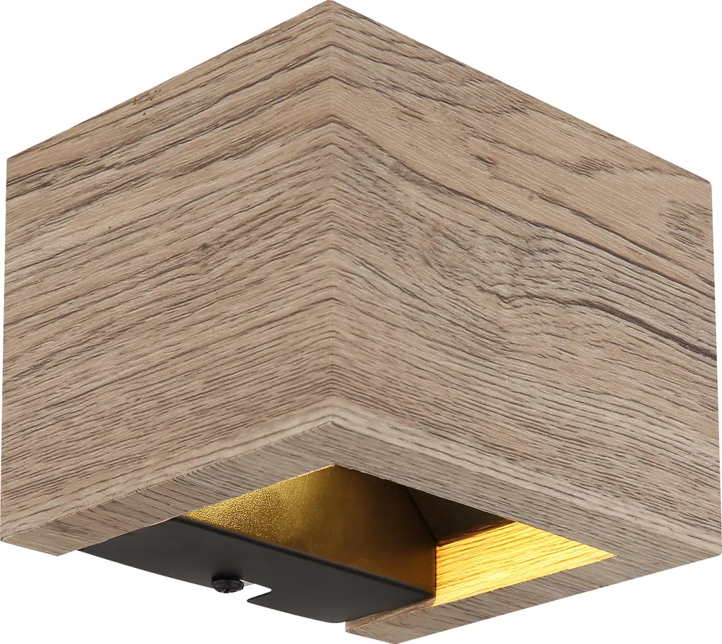 Applique LED aspect bois avec faisceau réglable H 9,8 cm - Modèle Woody