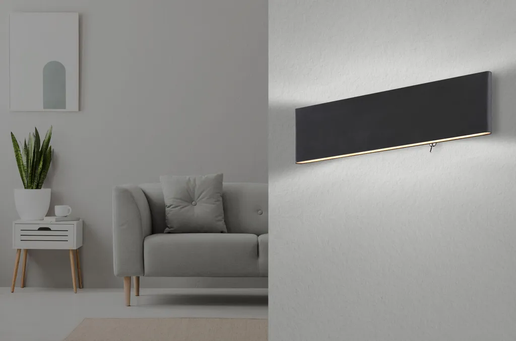 Applique murale intérieure LED avec interrupteur Noir 41751-12B Design