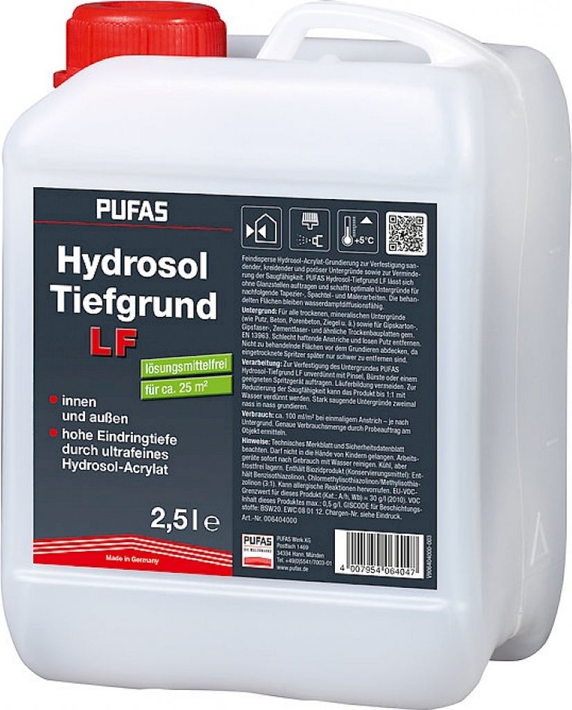 Pufas Hydrosol-Tiefgrund LF 2,5 Liter 6404000 Produktbild 