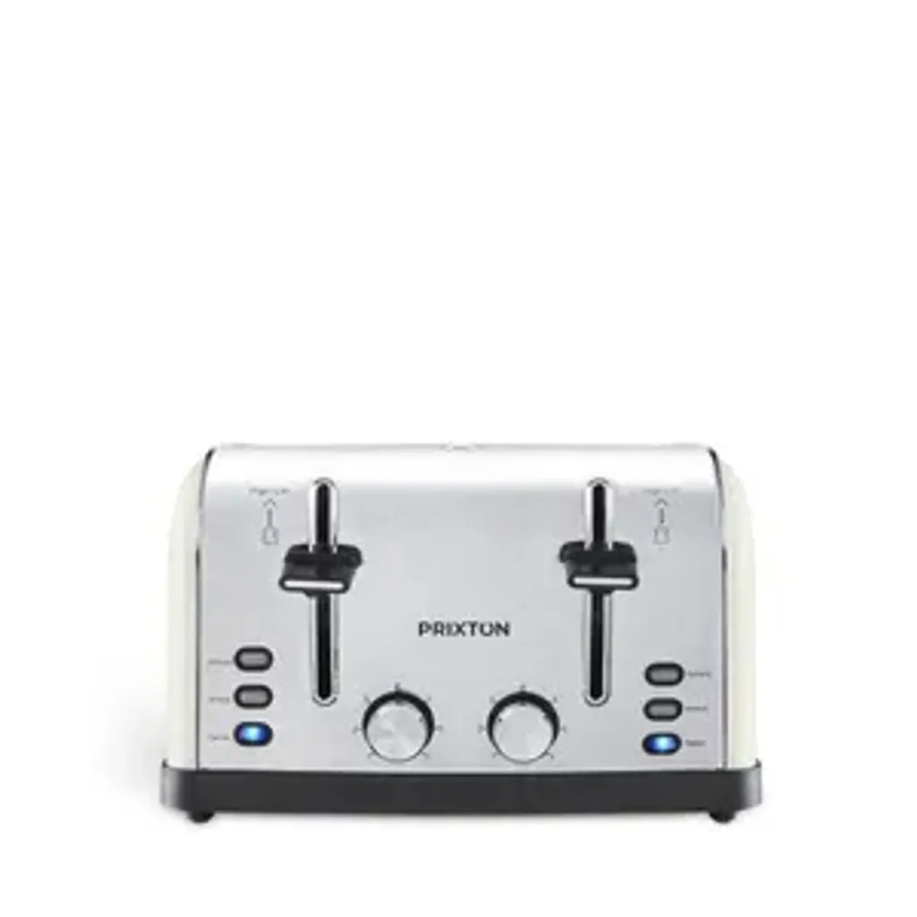Grille-pain 4 Tartines PRIXTON Bianca 1900W - Idéal pour la Famille