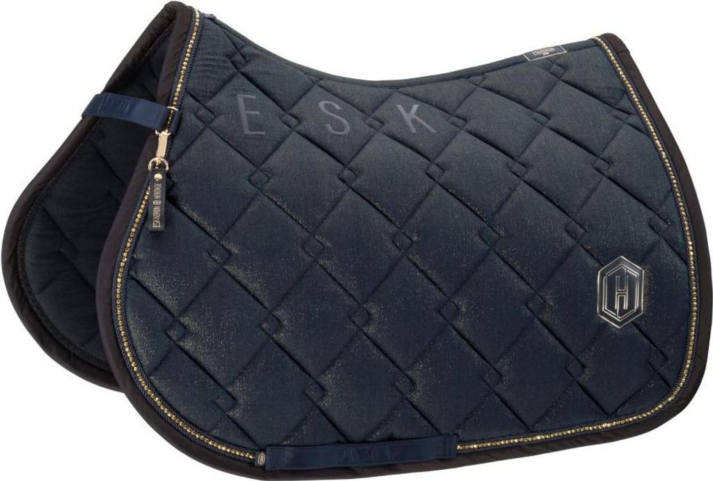 Eskadron HERITAGE Schabracke " Baumwolle GLITTER CRYSTAL " Farbe - navy Form - Pony-Dressur