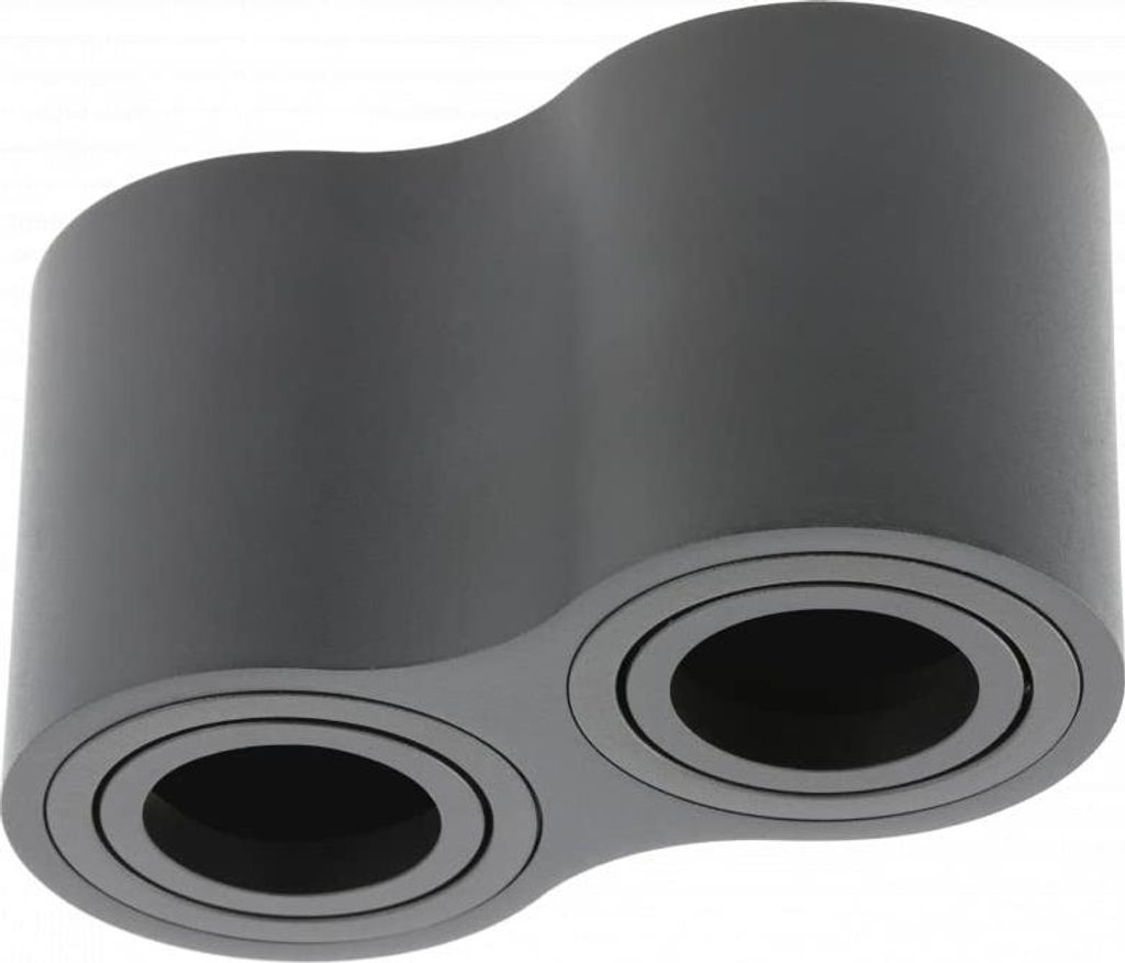 GTV lighting - Deckenleuchte AVEIRO DUO BIS, Tube-Deckenleuchten Aluminium - Aufputzleuchte Aufbauspot Aufbaustrahler - GU10-Fassung - 160x80x90mm,...