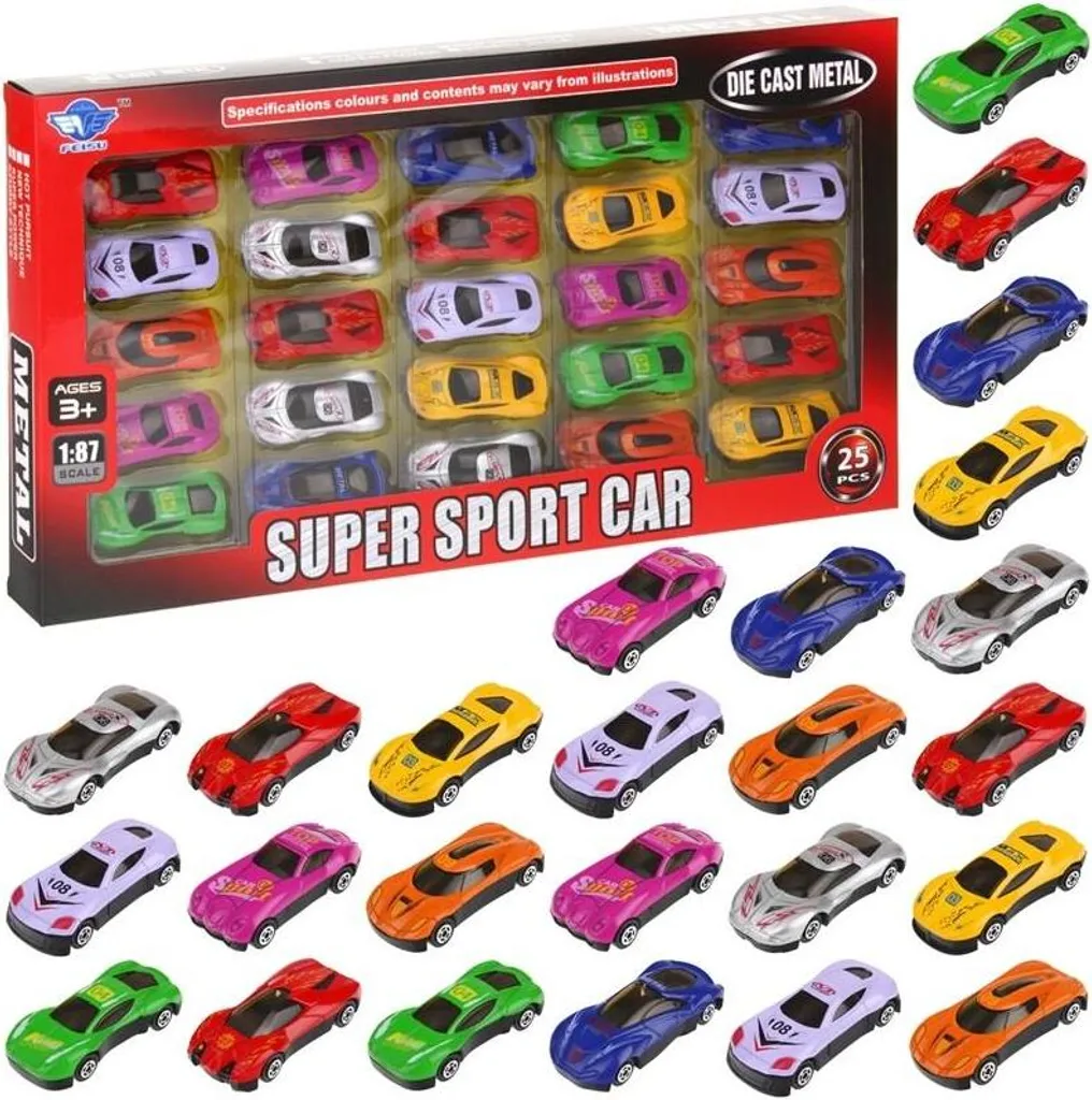 Mega set 25 voitures miniatures Springs Cars Mix pour petits pilotes