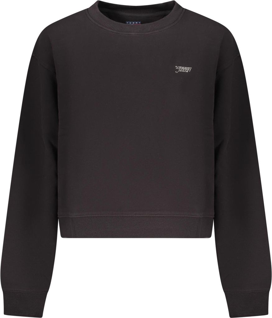 Damen Sweatshirt Schwarz: Nachhaltig, Langarm, Rundhals, Modern