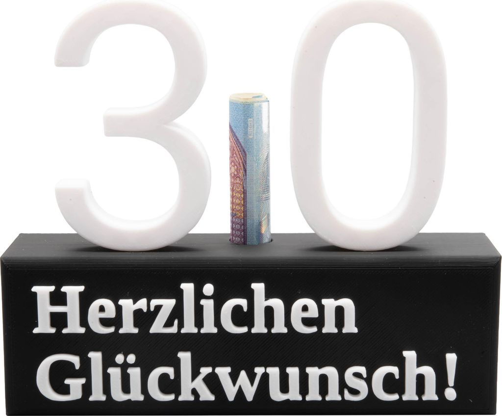 30. Geburtstag Geschenk Jubiläum 30 Hochzeit Geschenkidee Zahlenständer Dreißig