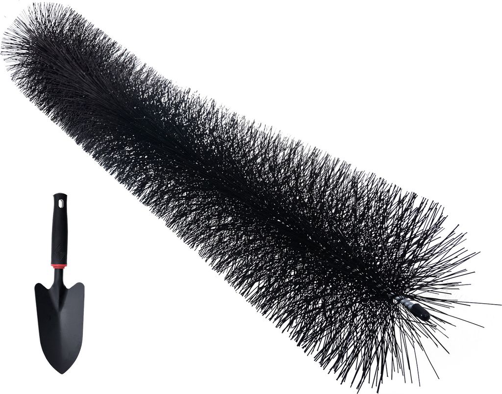 SucceBuy Dachrinnenbürste, 18 m Gesamtlänge, 13,3 cm Durchmesser, Dachrinnenreinigungswerkzeug, bodennahe Dachrinnenbürste, Laubschutz für 12,7...