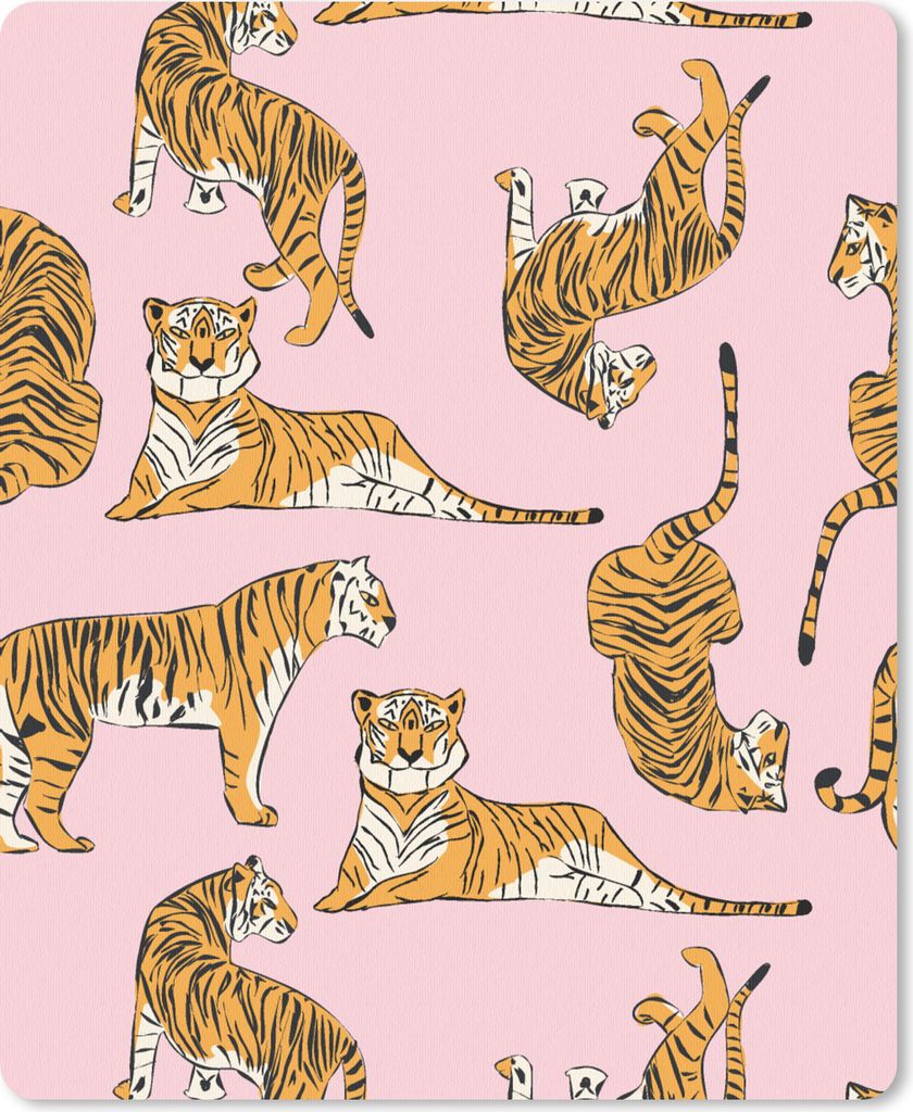 MuchoWow Mauspad Mousepad Muster - Tiger - Tiere 30x40 cm - Mousepads - Maus Mat - Pad - Mausunterlage - Mausmatten