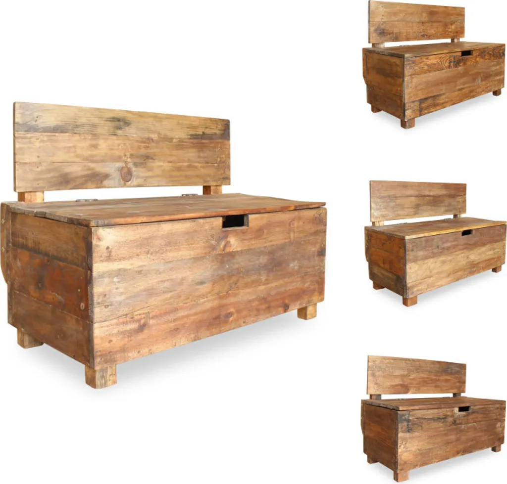 Optimisez votre espace d'entrée avec ce banc en bois massif gain de place