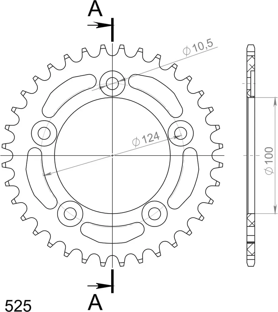 Couronne Supersprox 525-36Z Alu Noire : Réduisez le Poids de Transmission