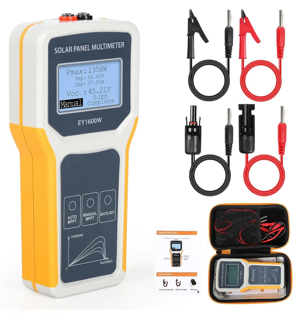 Multimètre EY1600W Testeur MPPT Solaire 1600W avec Écran LCD Précis - 8