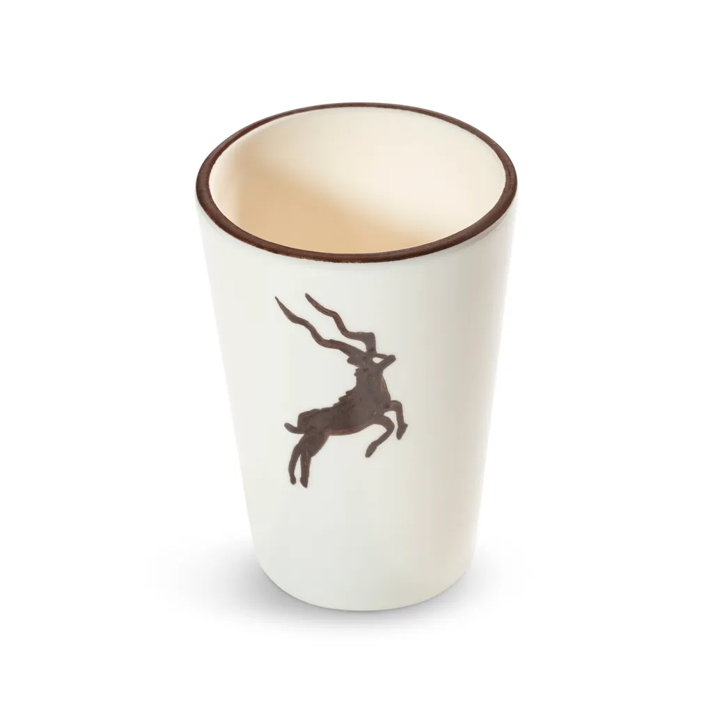 Gobelet Brauner Kudu Gmundner Keramik 11cm - Finition Artisanale Brune