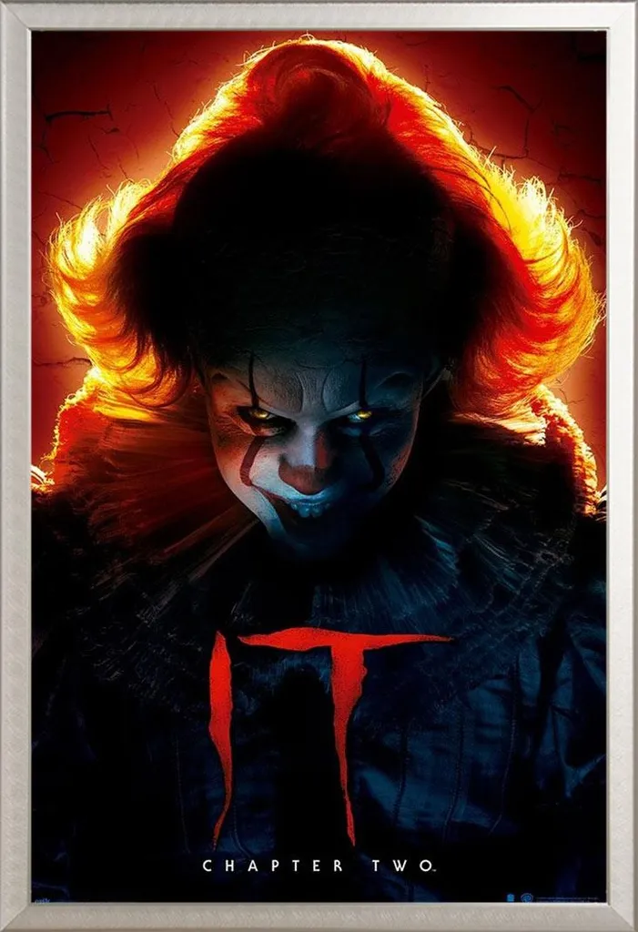 Poster IT Capitolo 2 Stephen King con Cornice Shinsuke Maxi Alluminio Argento