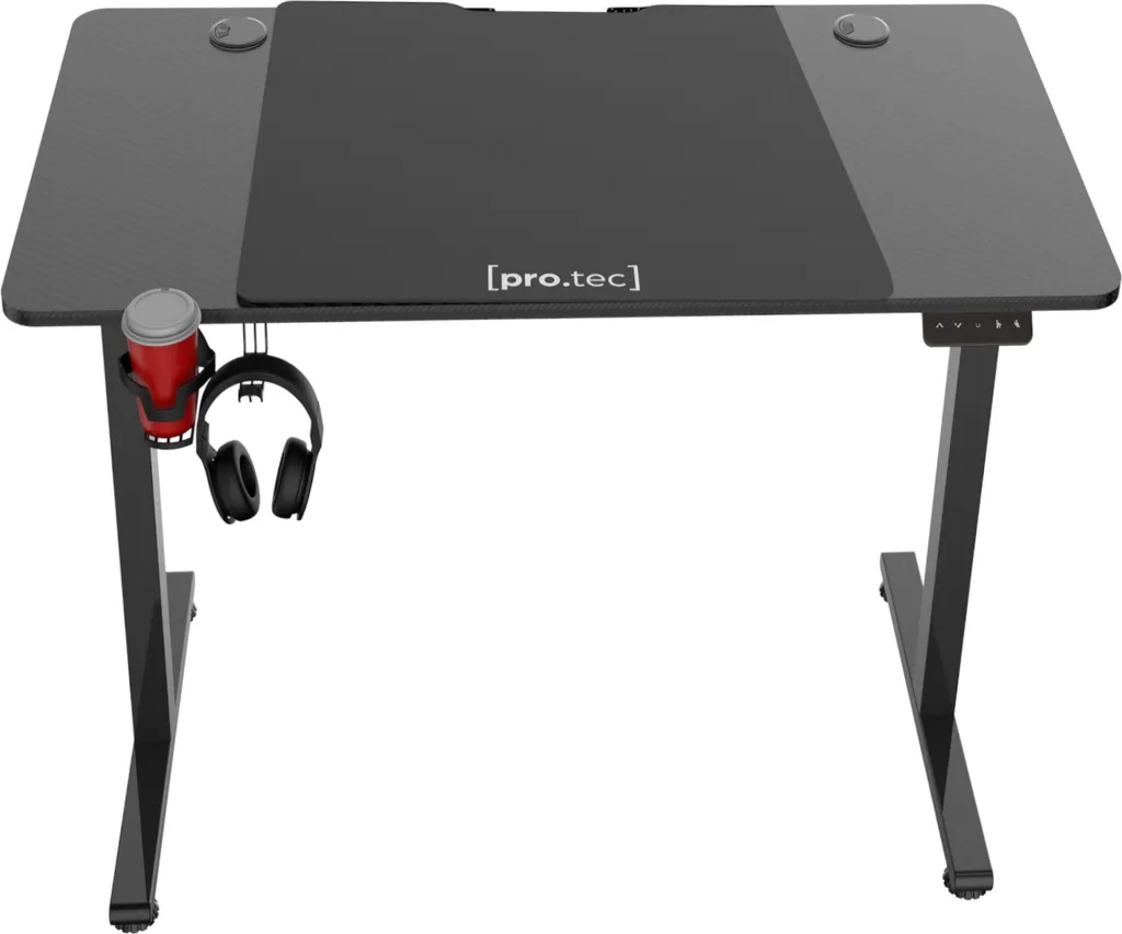 Bureau Stryn réglable 120x60cm noir - Solution contre le mal de dos