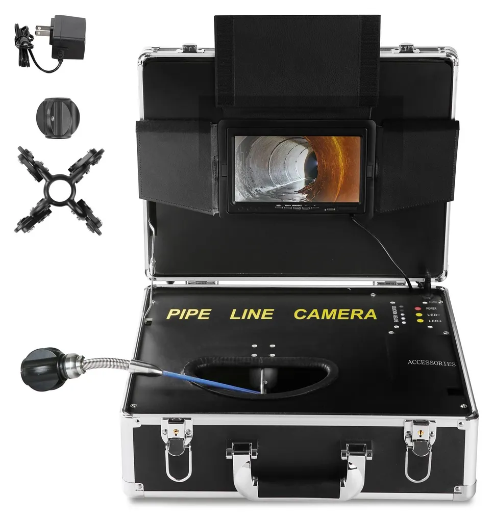 Caméra de Canalisation Industrielle avec Écran 7" et Endoscope 20m