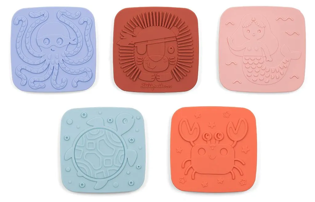 Jouet de bain anti-moisissure : tuiles en silicone faciles à nettoyer