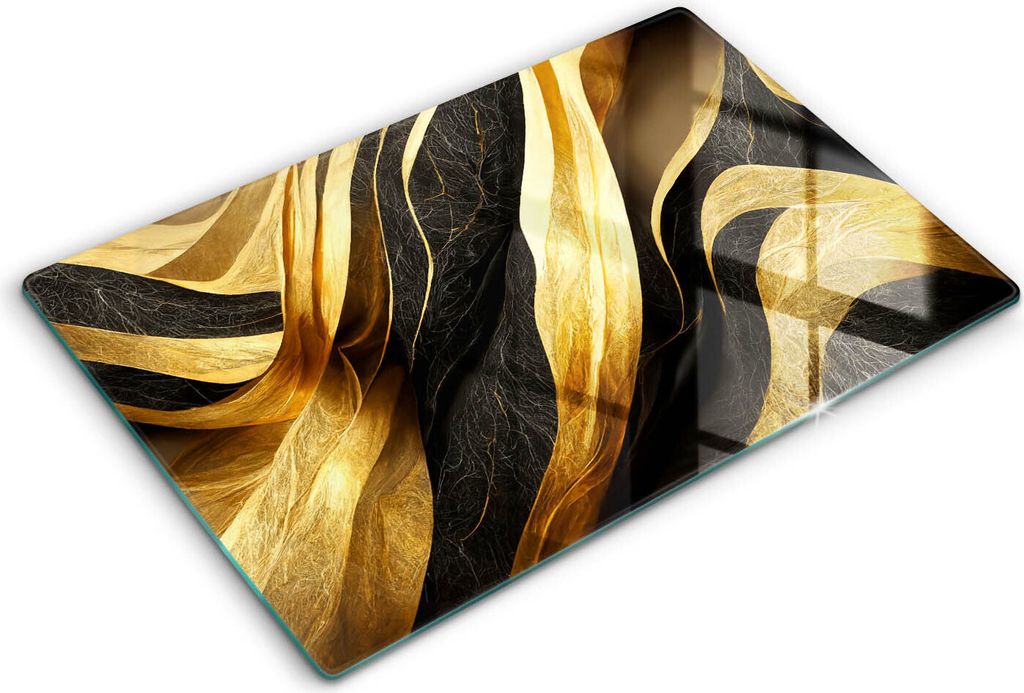 Abdeckung Glas - Küchenabdeckung - 80x52 cm - Abdeckplatte -Elegante Abstraktion