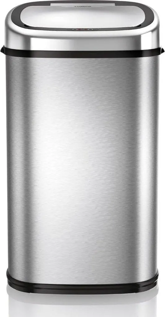 Poubelle à capteur automatique infrarouge haut de gamme en inox 50L