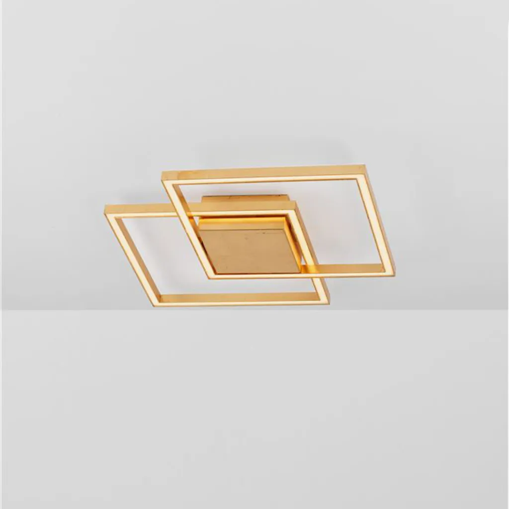 Plafonnier LED Bilbao Gold pour Salle à Manger et Salon Contemporain