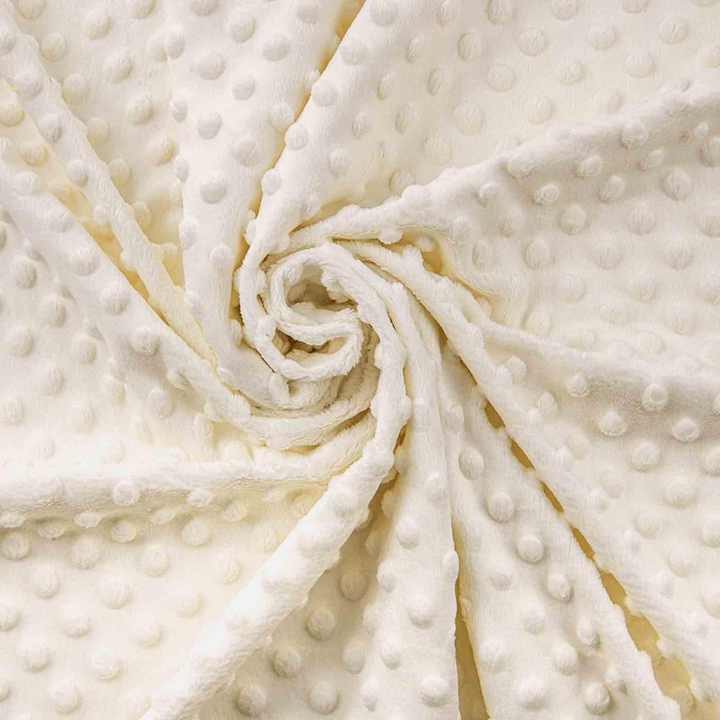 Hochwertige Minky-Stoffzuschnitte Tiny - 2,5 m - Ecru | by Craft Loom