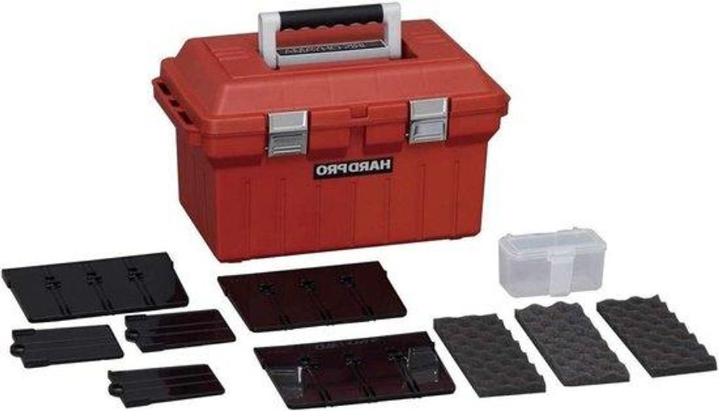 Organizer mit abnehmbaren Fächern 46 x 28 x 27 cm - Roter Garage Organizer - Modell 46