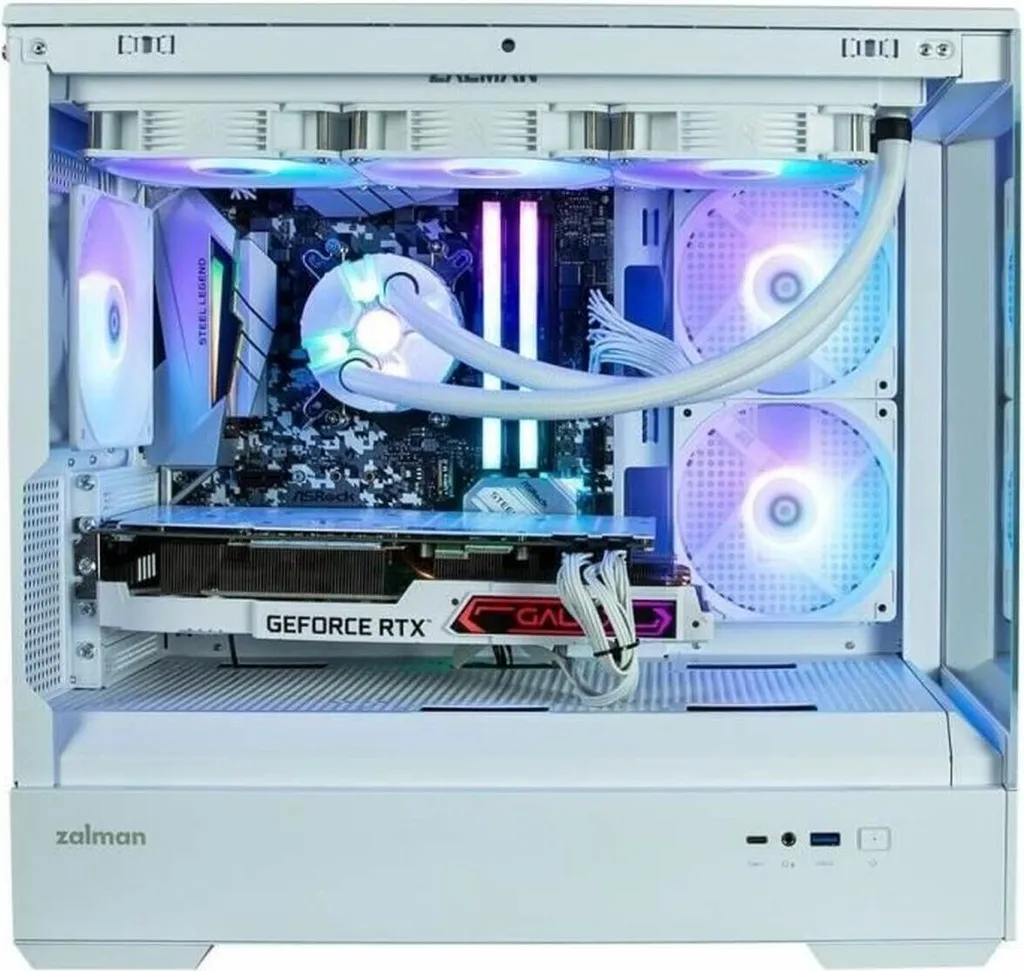 Boîtier PC Zalman P30 White Mini Tower avec trois ventilateurs ARGB