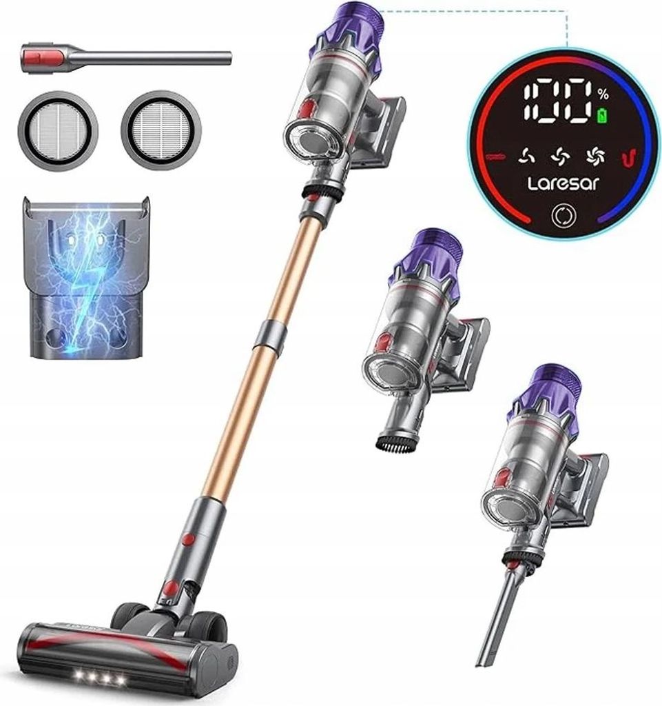 Hoover Laresar Ultra 7 550W 45Kpa 7-Stufe 60Min 2In1 Led Anti-Tangle
