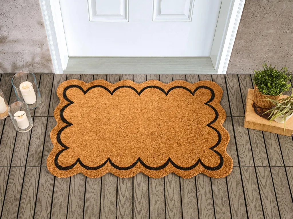 Tapis de sol antidérapant en coco naturel 60x90 cm avec base caoutchouc - 2