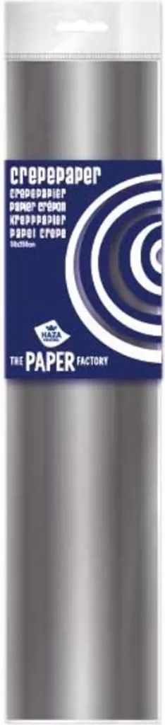 Papier crépon argenté pour décoration de mariage et DIY - 250 cm