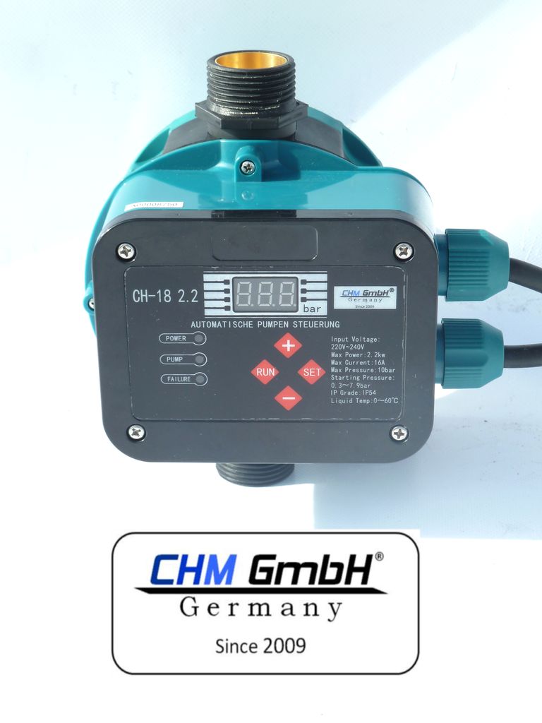 Drucksteuerung Druckschalter Pumpe CHM GmbH Automatische Pumpensteuerung 